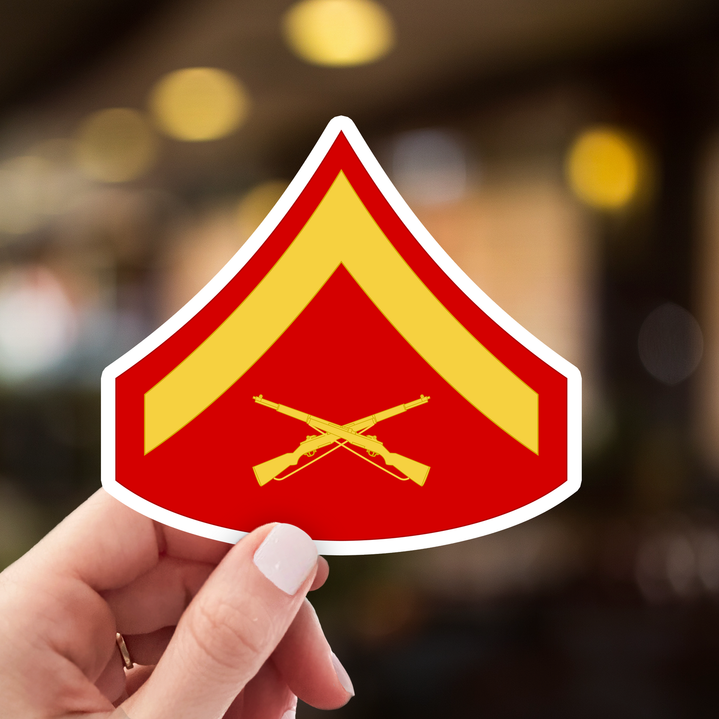 Lance Corporal Rank Sticker - Marine Corps