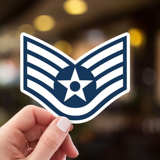 Staff Sergeant Rank Sticker - Air Force