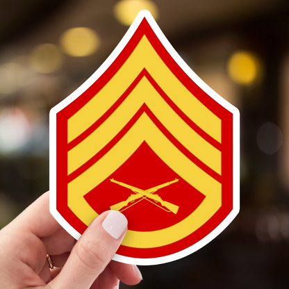 Staff Sergeant Rank Sticker - Marine Corps