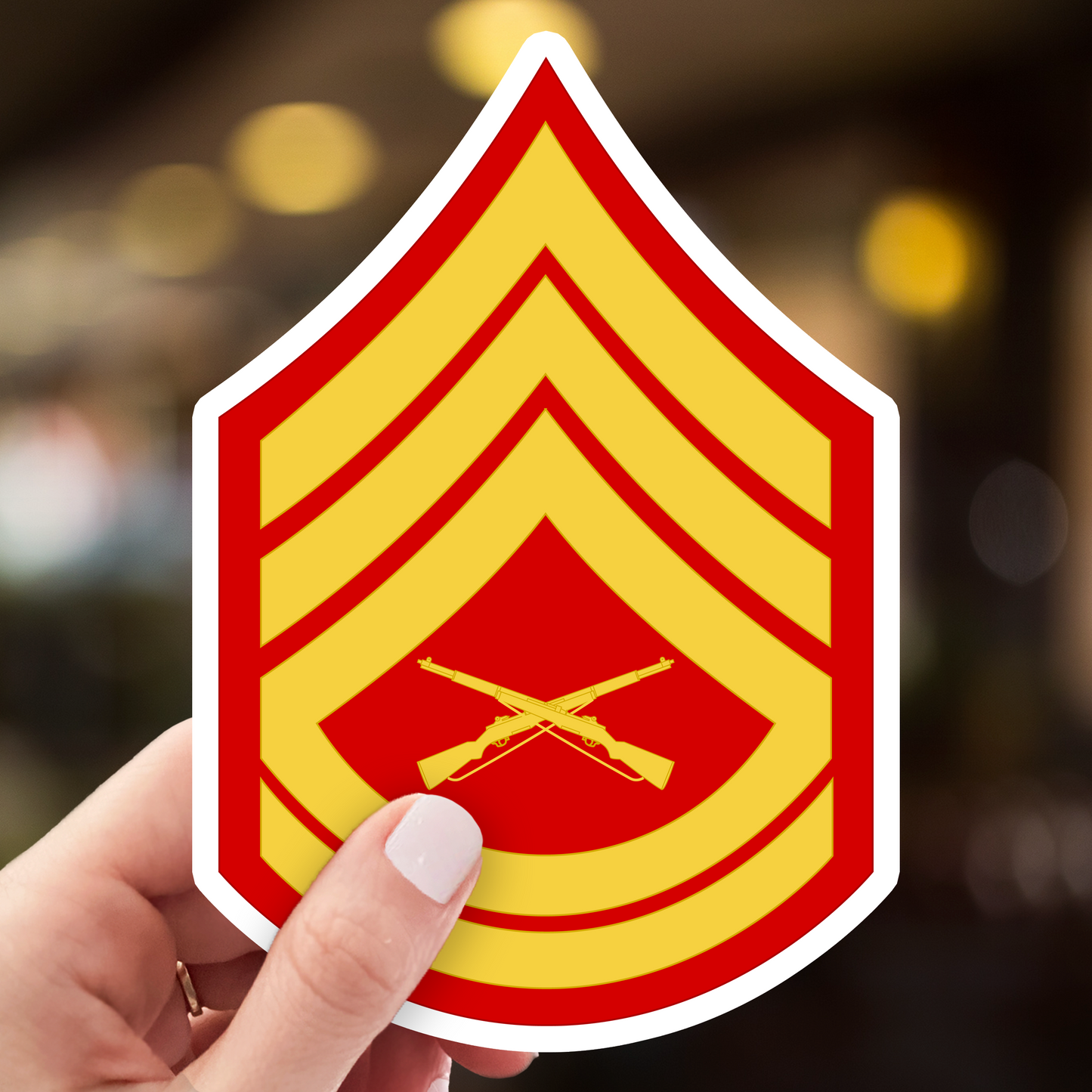 Gunnery Sergeant Rank Sticker - Marine Corps