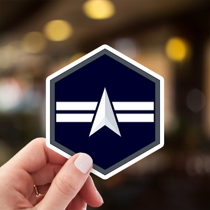 Space Force E3 Specialist 3 Rank Insignia Vinyl Sticker