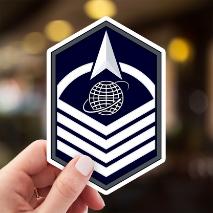 Space Force E7 Master Sergeant Rank Insignia Vinyl Sticker