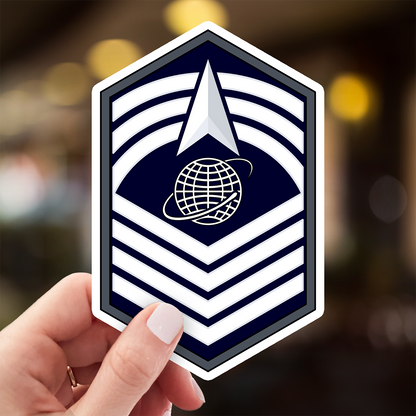 Space Force E9 Chief Master Sergeant Rank Insignia Vinyl Sticker