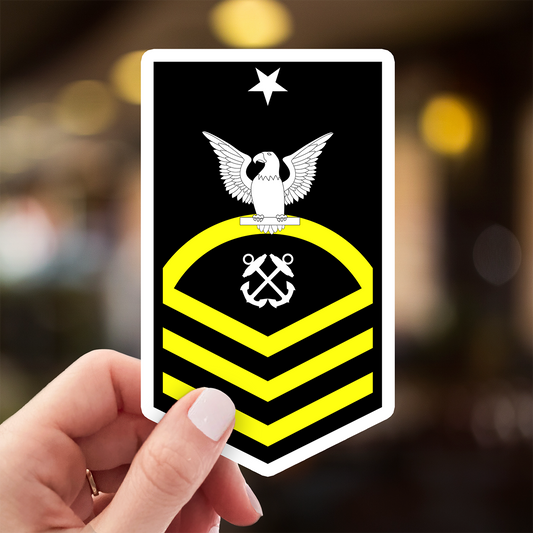 Navy Senior Chief Petty Officer E8 Rank Insignia Decal Sticker