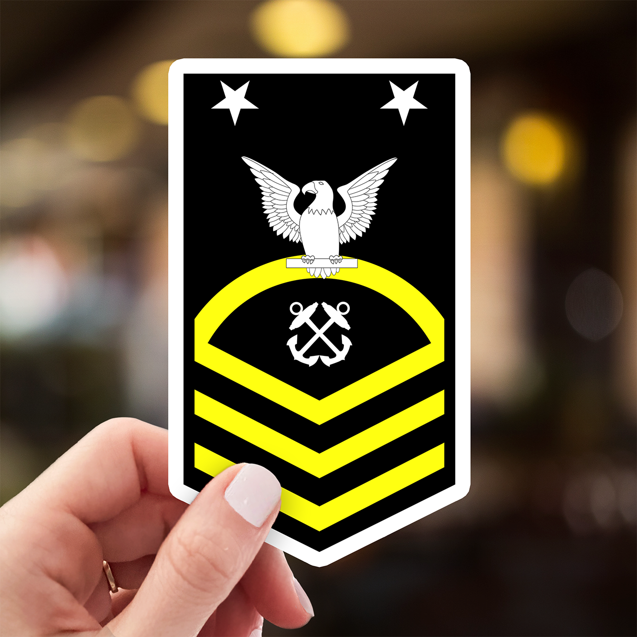 Navy Master Chief Petty Officer E9 Rank Insignia Decal Sticker