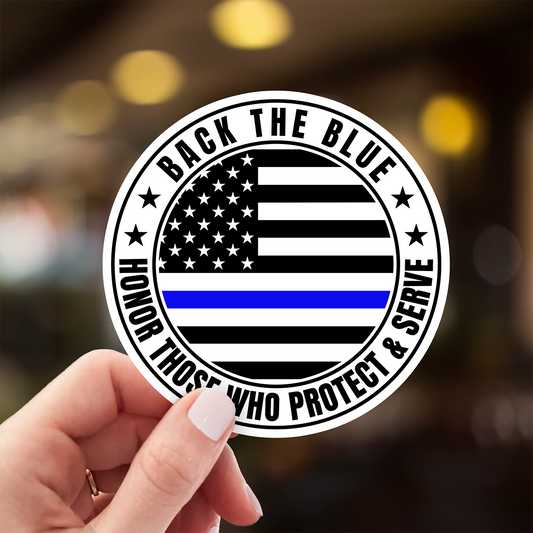 Back the Blue Police Support Vinyl Sticker