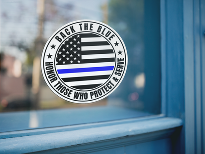 Back the Blue Police Support Vinyl Sticker