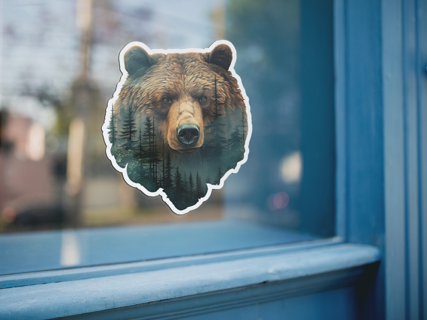 Grizzly Bear Sticker - Kiss-Cut Vinyl Decal