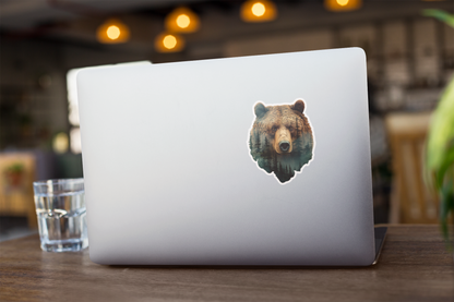 Grizzly Bear Sticker - Kiss-Cut Vinyl Decal