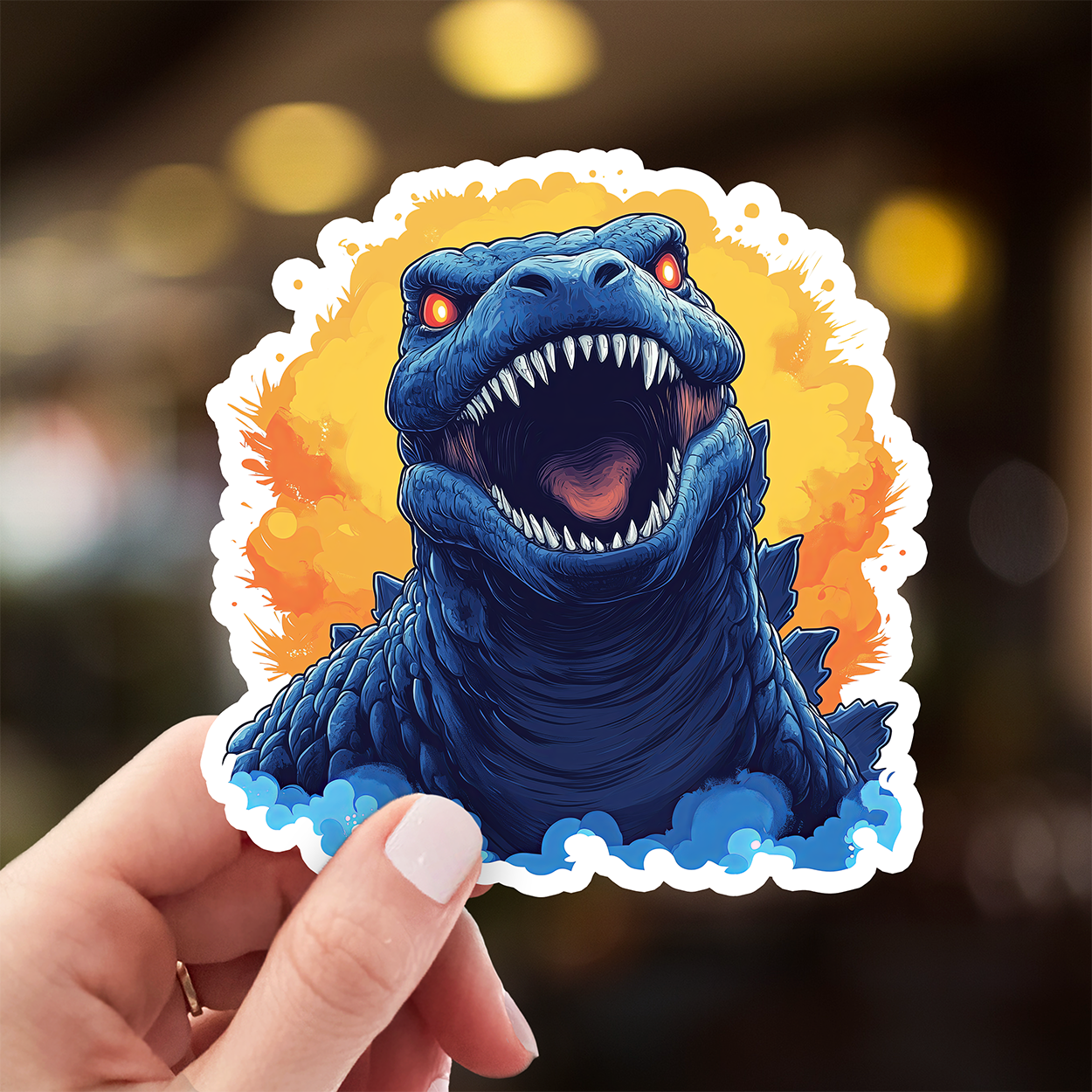 Godzilla Roaring Sticker - Vinyl Decal