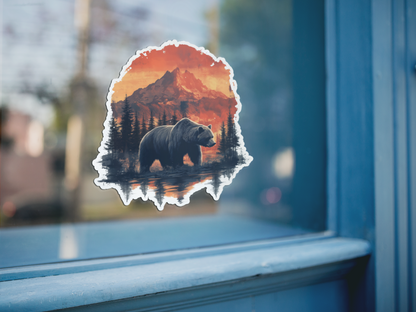 Grizzly Bear in the Wild - Vinyl Sticker