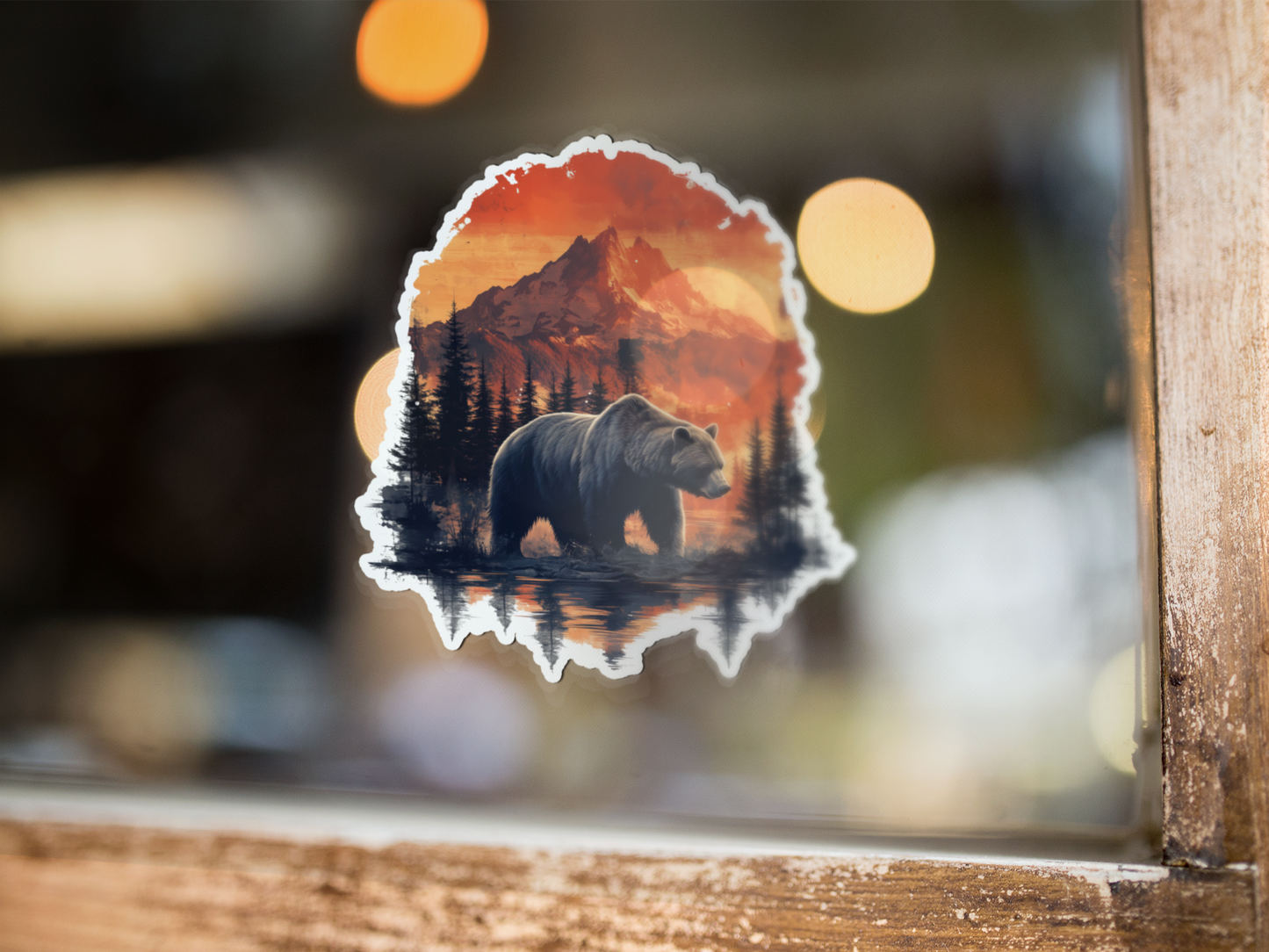 Grizzly Bear in the Wild - Vinyl Sticker