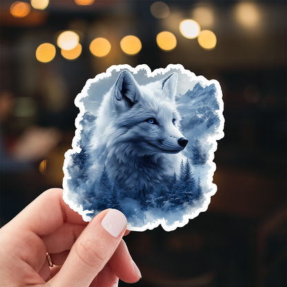 Arctic Fox in the Wild Sticker - Vinyl Decal